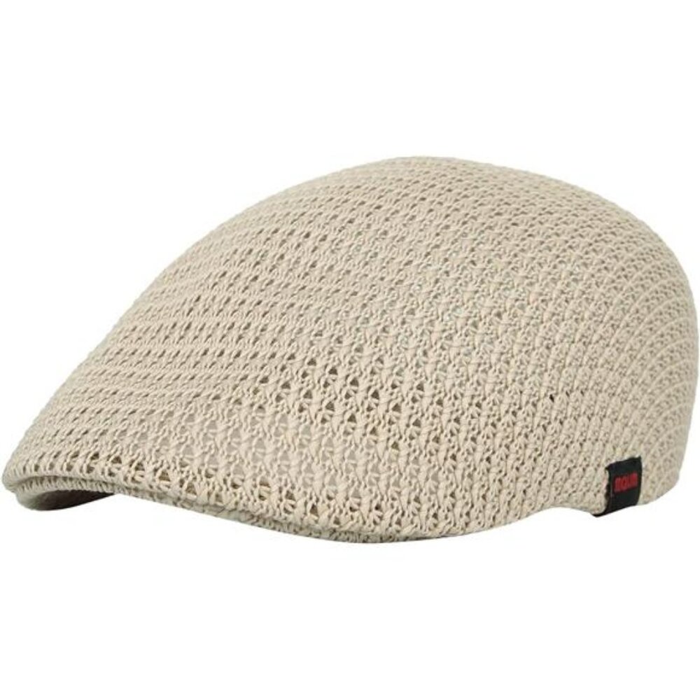 Men Breathable Mesh Summer Hat Newsboy Beret Ivy Cap Cabbie